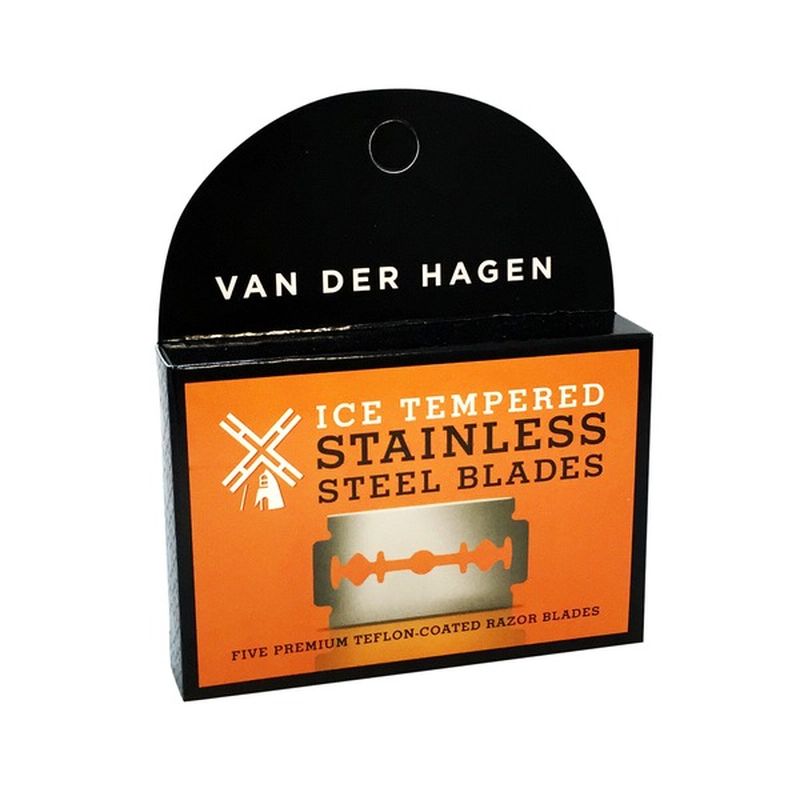 Van Der Hagen Razor Blades, Stainless Steel, Double Edge (5 each) from