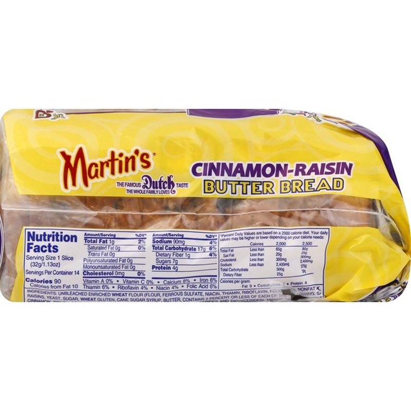 Martin's Butter Bread, CinnamonRaisin (16 oz) from HEB Instacart