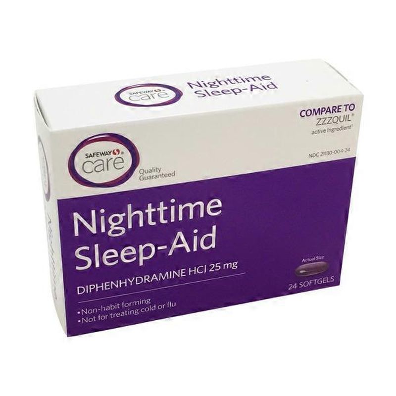 Signature Care Diphenhydramine Hcl 25mg Nighttime Sleepaid Soft Liquid