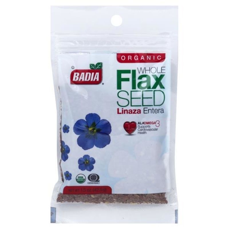 Badia Flax Seed, Organic, Whole (1.5 oz) Instacart