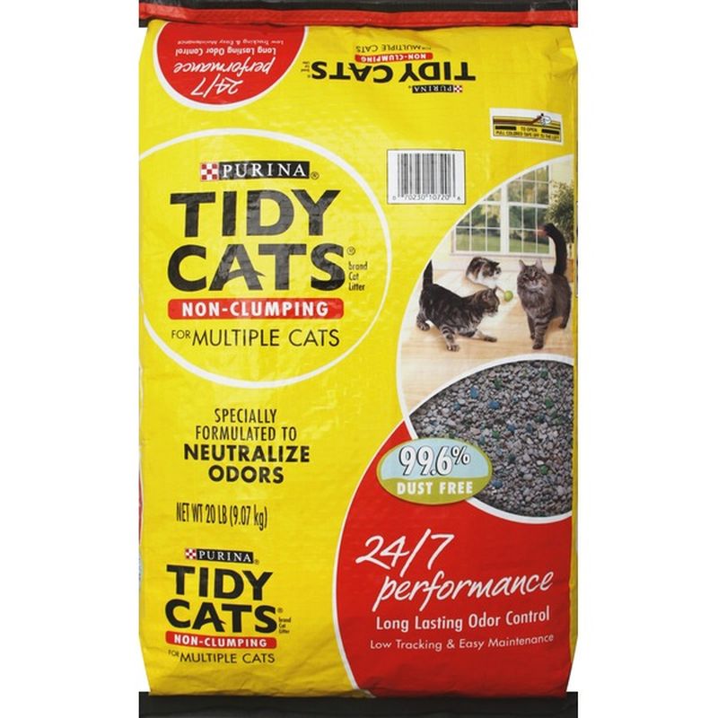 Tidy Cats Non Clumping Cat Litter, 24/7 Performance Multi Cat Litter