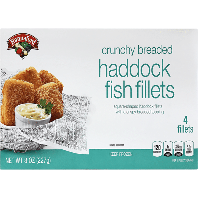 Hannaford Crunchy Breaded Haddock Fish Fillets (8 oz) Instacart