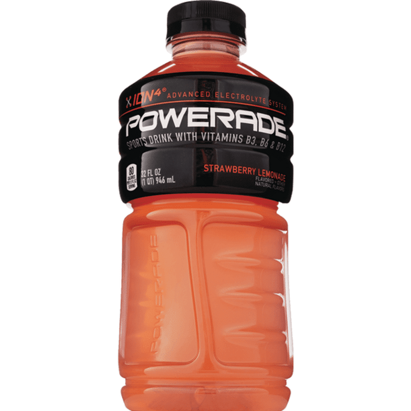 Powerade Strawberry Lemonade, Ion4 Electrolyte Enhanced Fruit Flavored