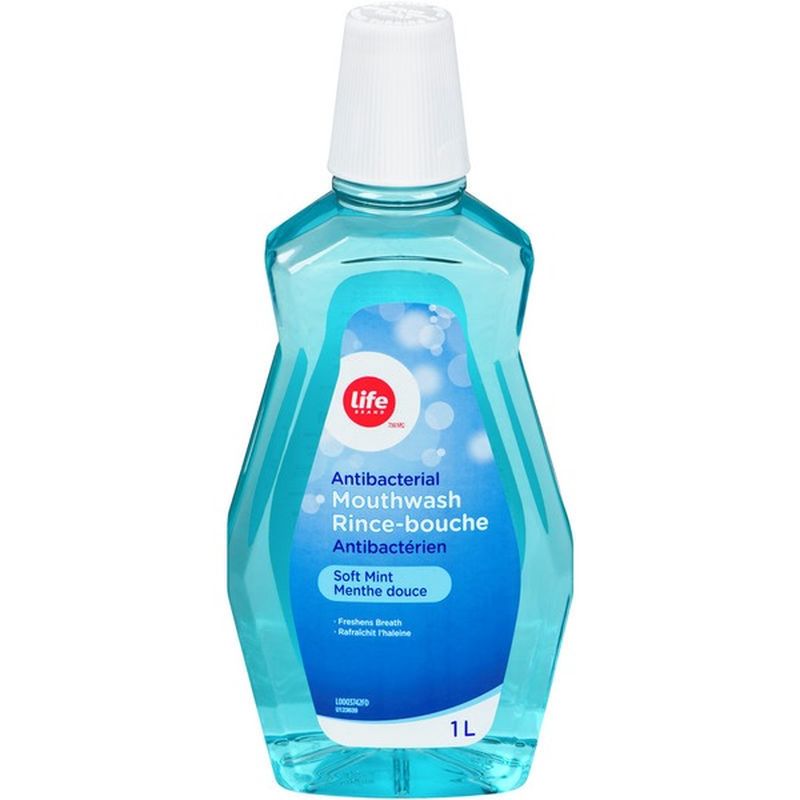 Life Brand Soft Mint Antibacterial Mouthwash (1 L) Instacart