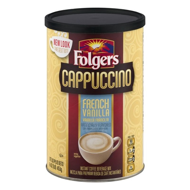 Folgers Cappuccino French Vanilla Instant Coffee Beverage Mix (16 oz