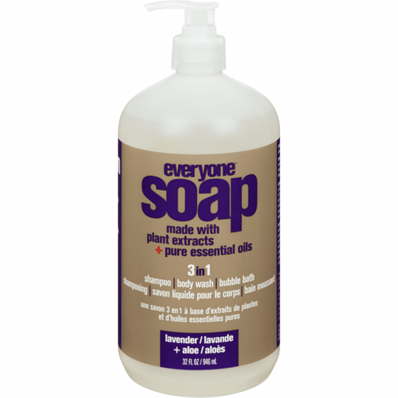 Everyone 3 in 1 Lavender & Aloe Shampoo Body Wash & Bubble Bath Soap