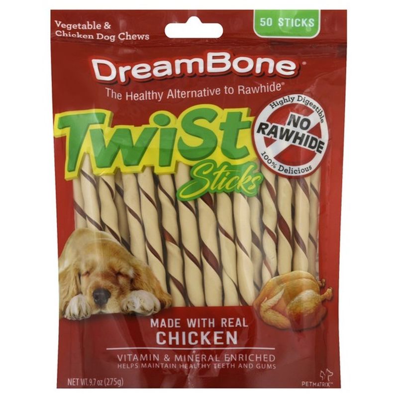 DreamBone Twist Sticks Dog Chews Vegetable & Chicken 50 CT (9.7 oz