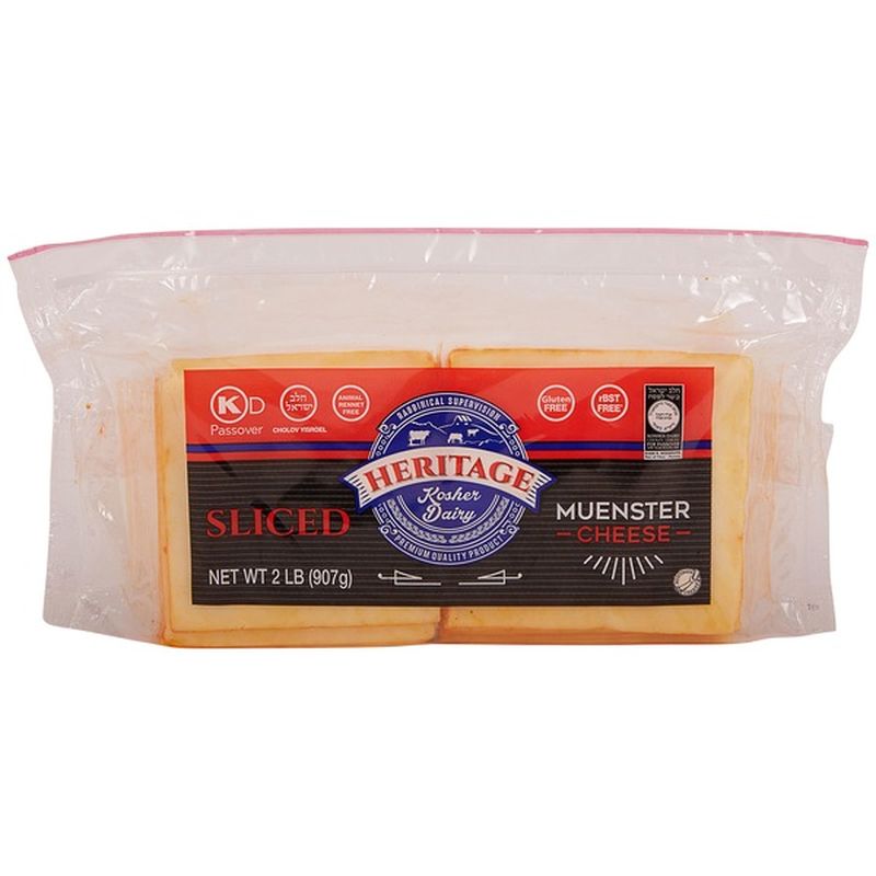 Heritage Kosher Dairy Sliced Muenster Cheese (32 oz) Instacart