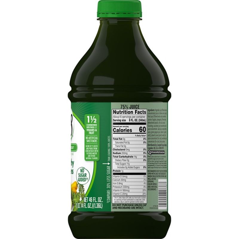 V8® Juice Blend, Healthy Greens (46 fl oz) - Instacart