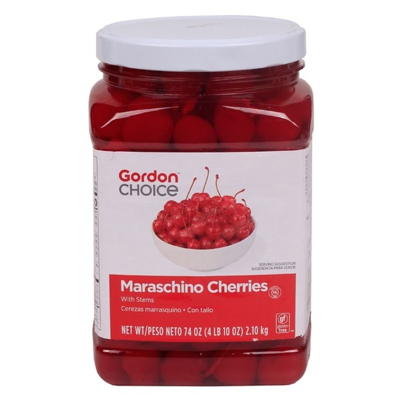Gordon Choice Red Whole Maraschino Cherries
