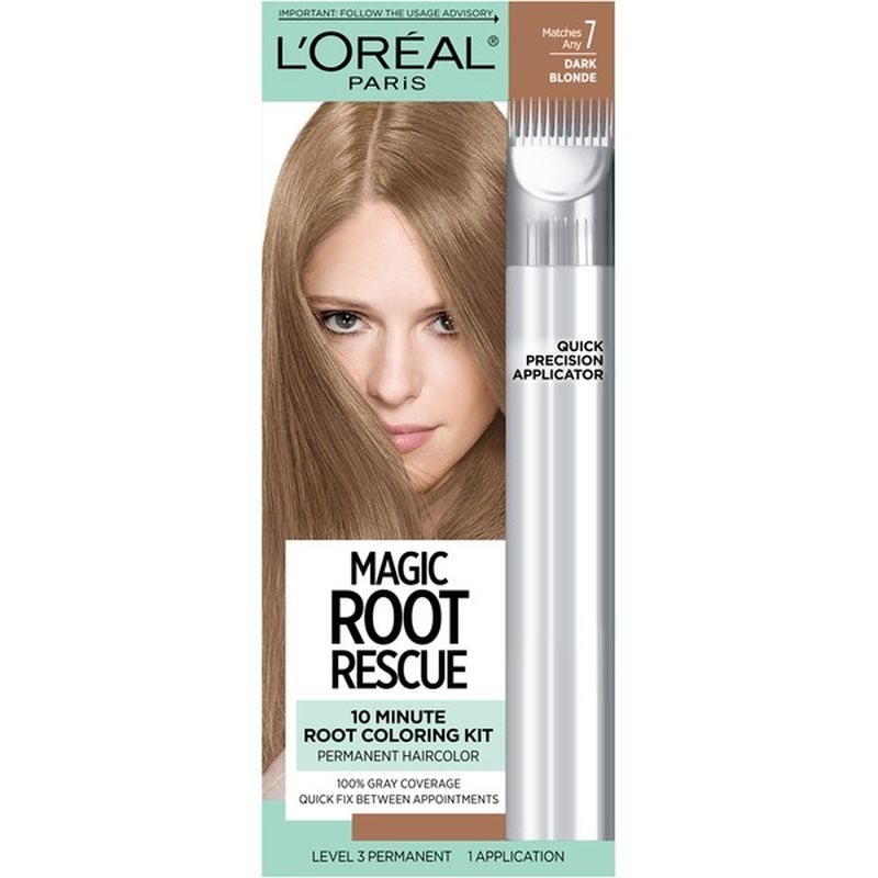 L'Oreal Root Rescue Permanent Hair Color 7 Dark Blonde (1 ct) - Instacart