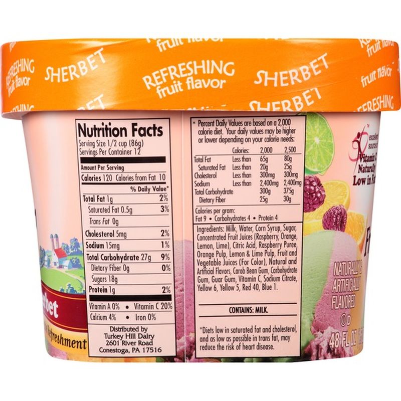 Turkey Hill Fruit Rainbow Sherbet