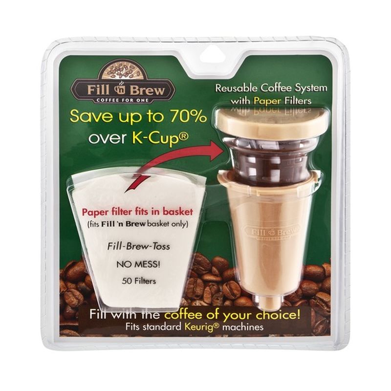Fill 'n Brew Coffee For One Reusable Coffee System with Paper Filters