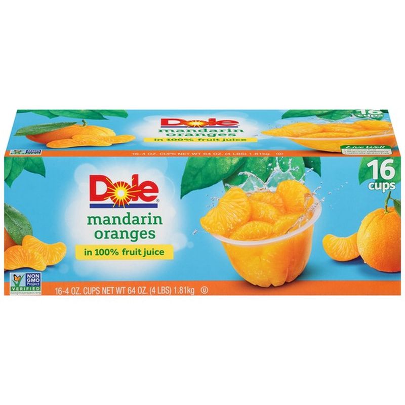 Dole Mandarin Oranges in 100% Fruit Juice Fruit Cups (4 oz) from BJ's Wholesale Club - Instacart