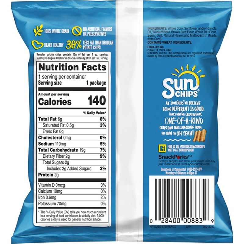 Sun Chips Sunchips Regular Multigrain Snacks (1 oz) - Instacart