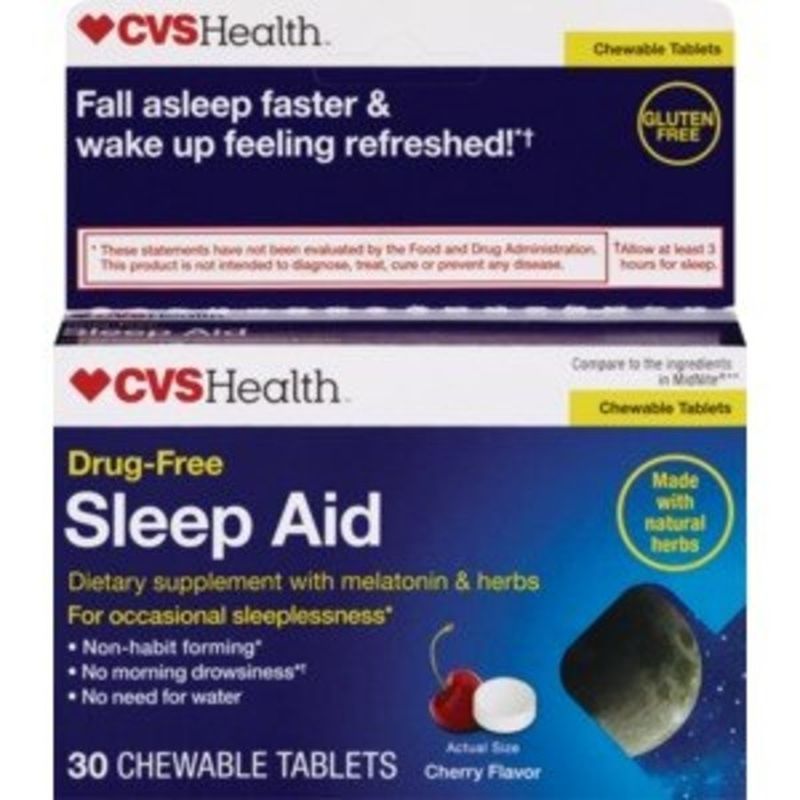 CVS Pharmacy Natural Sleep Aid Chewable Tablets (30 ct) Instacart
