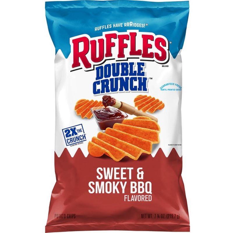 Ruffles Double Crunch Sweet And Smoky Bbq Potato Chips 775 Oz Instacart 9401