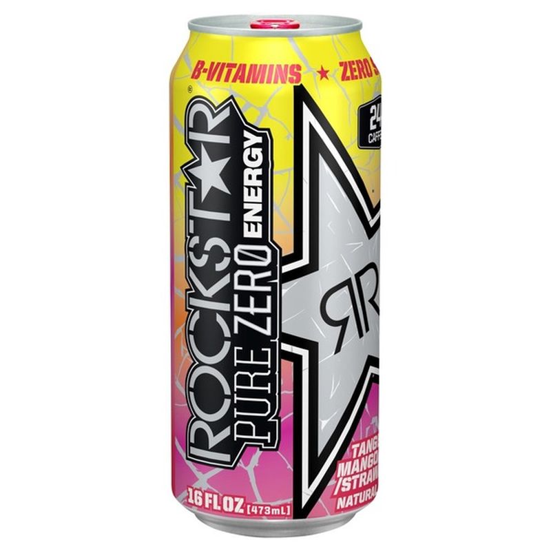 Rockstar Energy Drink, Tangerine, Mango, Guava, Strawberry, Pure Zero ...