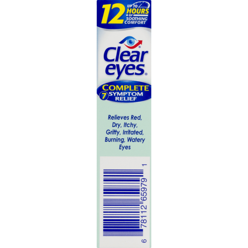 Clear Eyes Complete Symptom Relief Enhanced Formula Eye Drops (0.5 fl ...