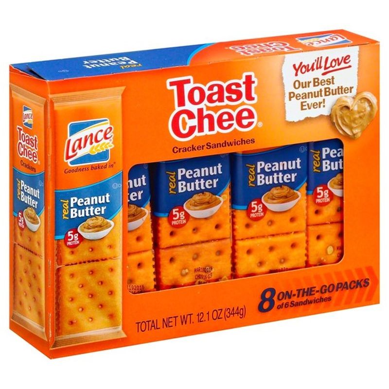 Lance® ToastChee Peanut Butter Sandwich Crackers (8 ct) - Instacart