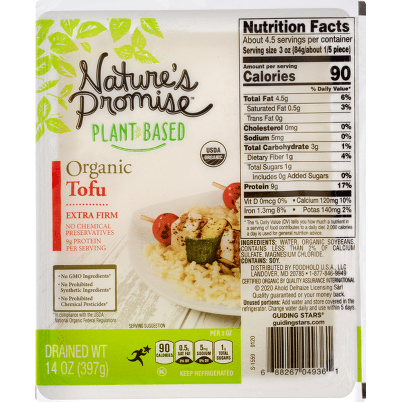 Nature S Promise Organic Extra Firm Tofu 14 Oz Instacart