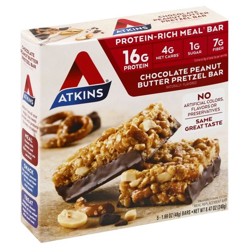 Atkins Chocolate Peanut Butter Pretzel Bar (1.69 oz) from ShopRite ...