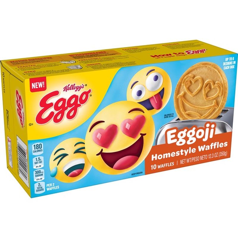 Eggo Frozen Waffles, Eggoji Homestyle, Easy Breakfast (12.3 oz) Instacart