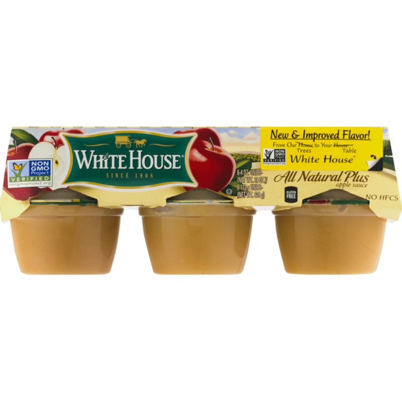 White House All Natural Plus Apple Sauce 6 CT (4 oz) Instacart