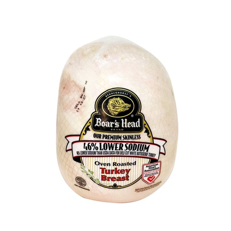 Boar's Head Low Salt Turkey Breast Skin On (per Lb) - Instacart