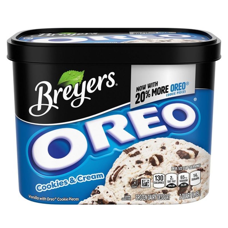 Breyers Frozen Dairy Dessert Oreo Cookies And Cream (64 oz) Instacart
