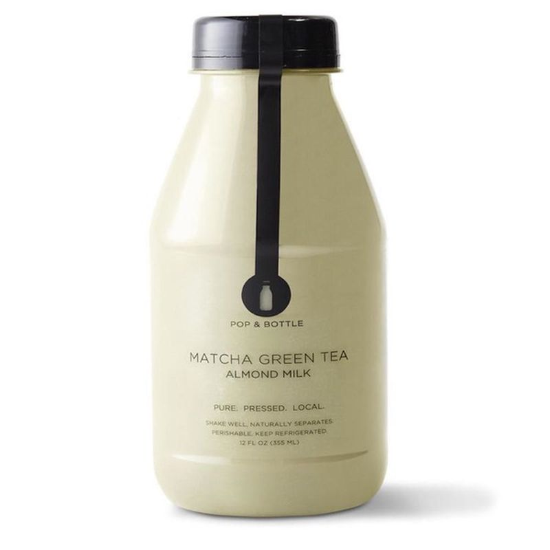 Pop & Bottle Matcha Green Tea Almond Milk Latte (11 oz) Instacart