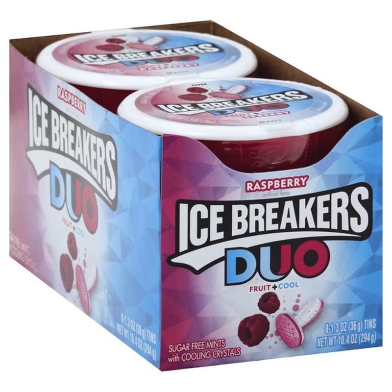 Ice Breakers Mints, Sugar Free, Raspberry, Fruit + Cool (8 each