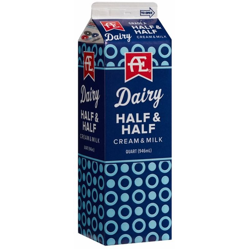 AE Dairy Half & Half Cream & Milk (1 qt) - Instacart