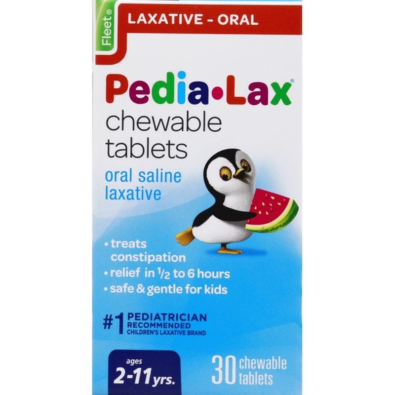 chewable or liquid laxatives