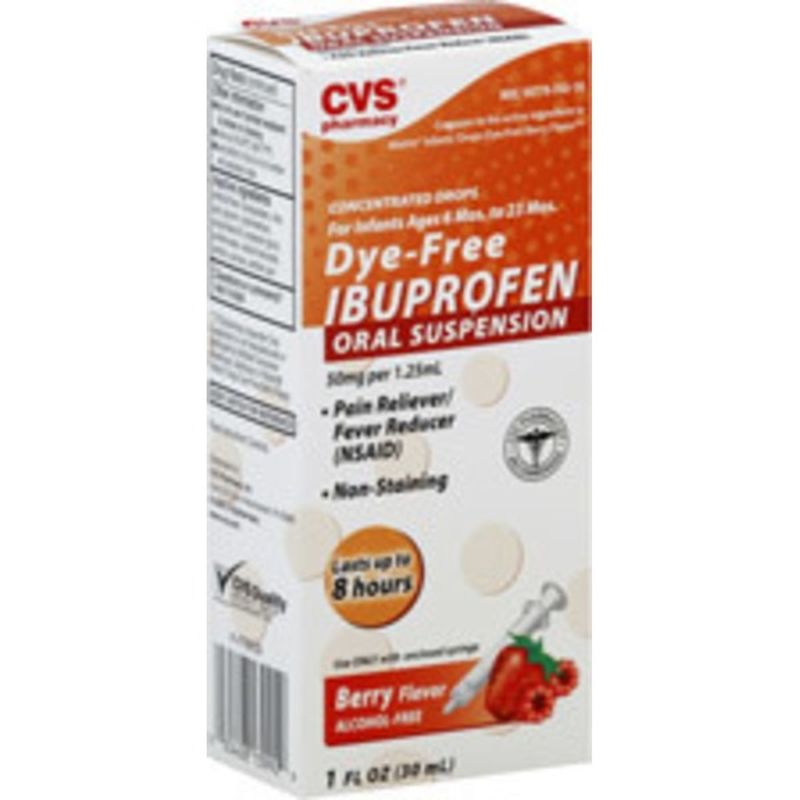 Cvs Health Ibuprofen Oral Suspension Dye Free Berry Flavor 1 Fl Oz Instacart