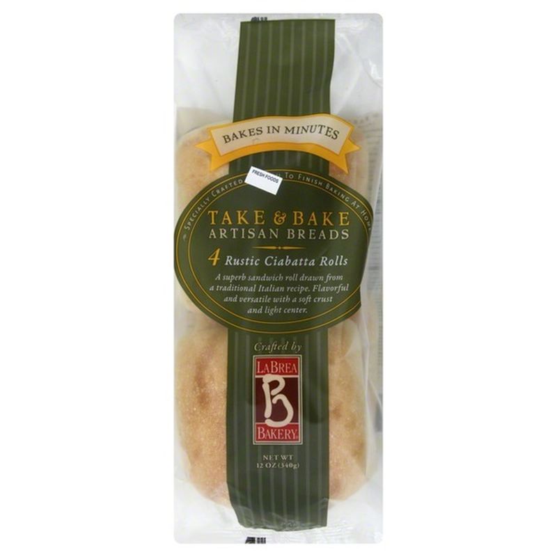 La Brea Bakery Take & Bake Ciabatta Rolls (4 pack) (4 ct) from Stater
