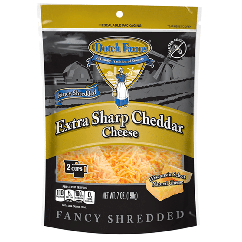 Dutch Farms Cheese, Fancy Shredded, Extra Sharp Cheddar (8 oz) Instacart