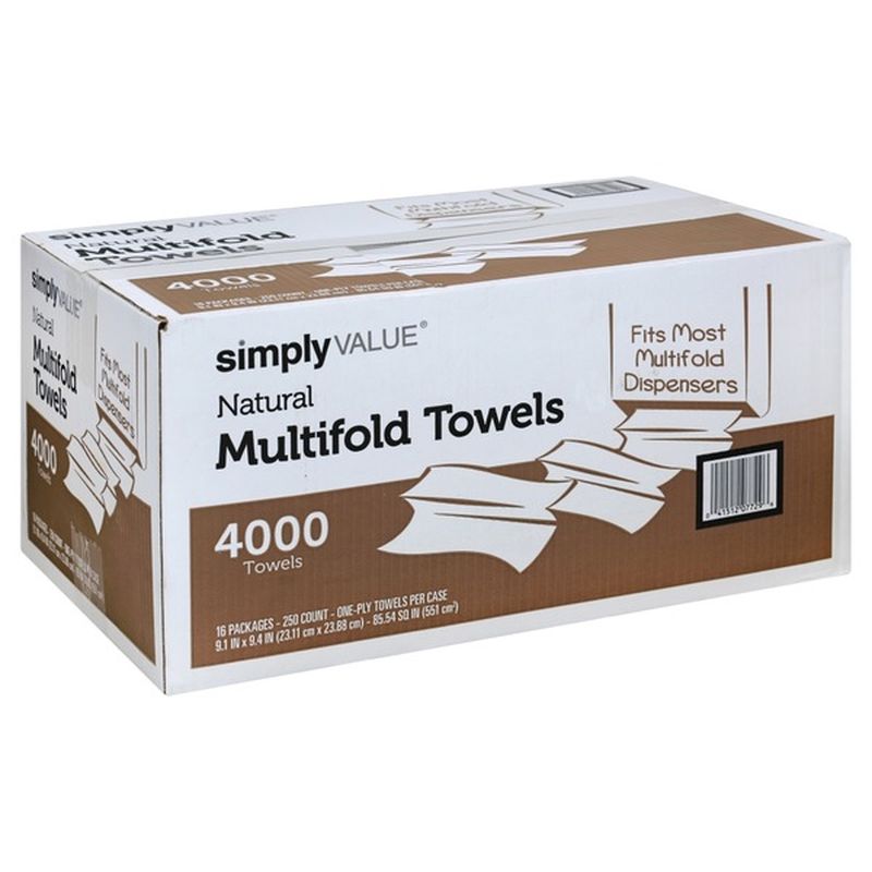 Simply Value Natural Multifold Towels (4000 ct) from Smart & Final ...