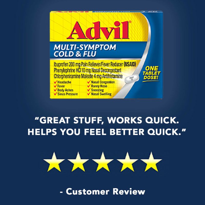 Advil Cold and Flu Medicine with Ibuprofen, Cold and Flu Medicine with