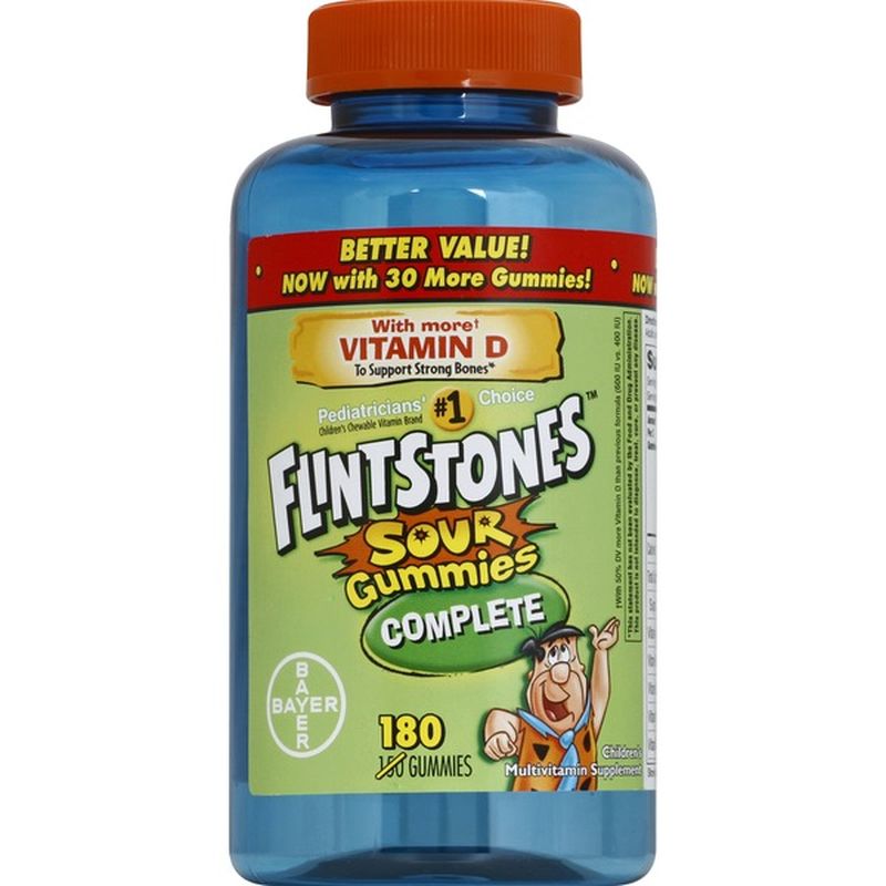 Flintstones Children's Complete Multivitamin Sour Gummies (180 each) Instacart