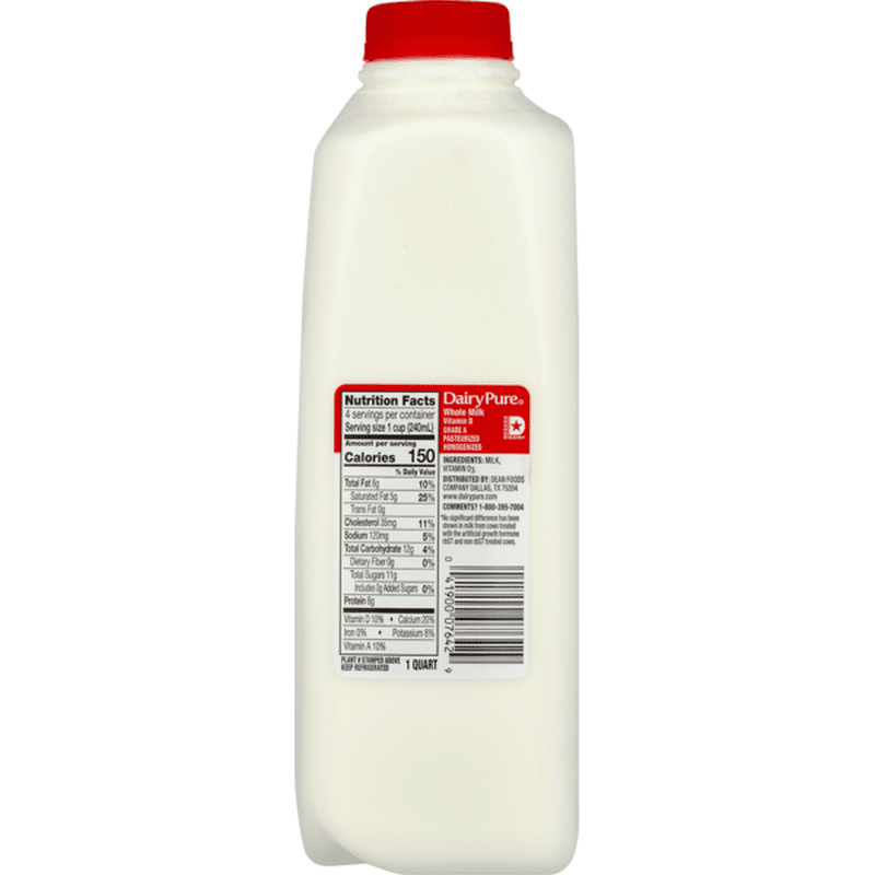 McArthur Dairy Pure Whole Milk (32 fl oz) from Smith's - Instacart