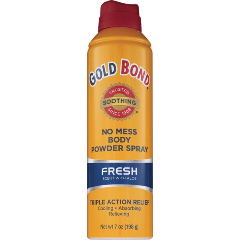 Gold Bond Body Powder Spray, No Mess, Fresh Scent with Aloe (7 oz