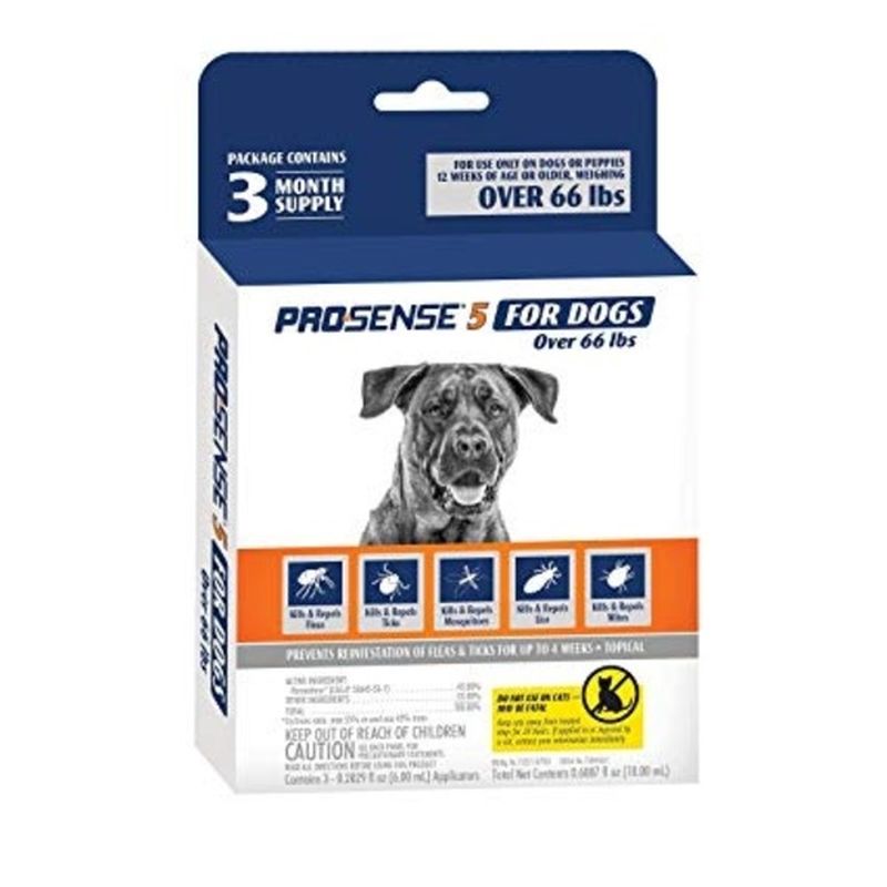 ProSense 5 Flea & Tick Prevention for Dogs Over 66 Lbs