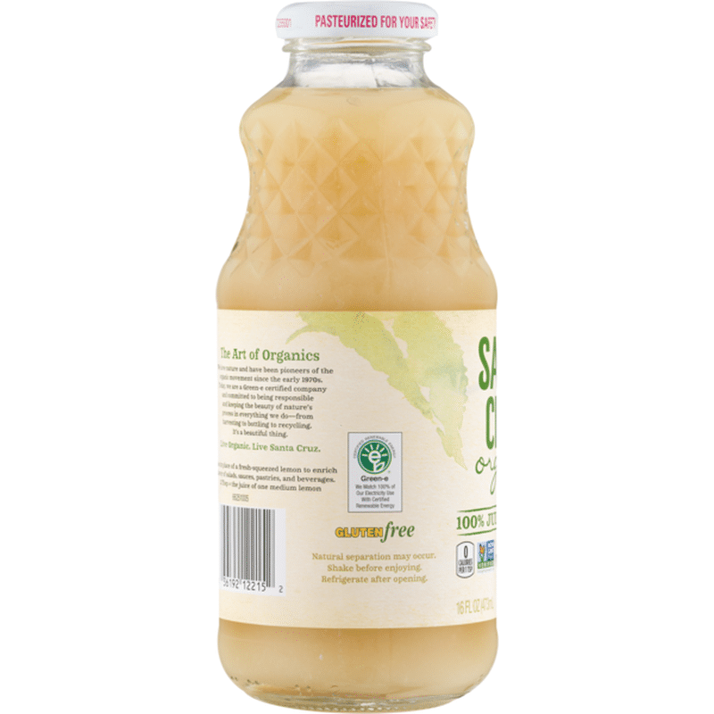 Santa Cruz Organic 100% Juice, Pure Lemon (16 fl oz) - Instacart