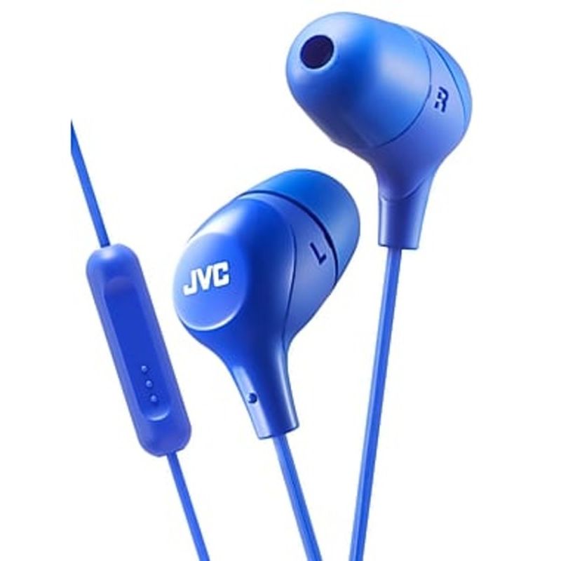 JVC Blue Marshmallow In-Ear Headphone With Mic & Remote