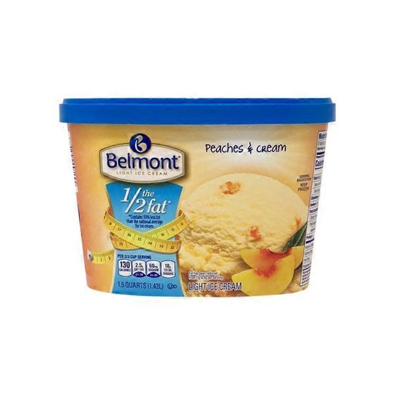 Belmont Peaches & Cream Low Fat Ice Cream (48 fl oz) Instacart