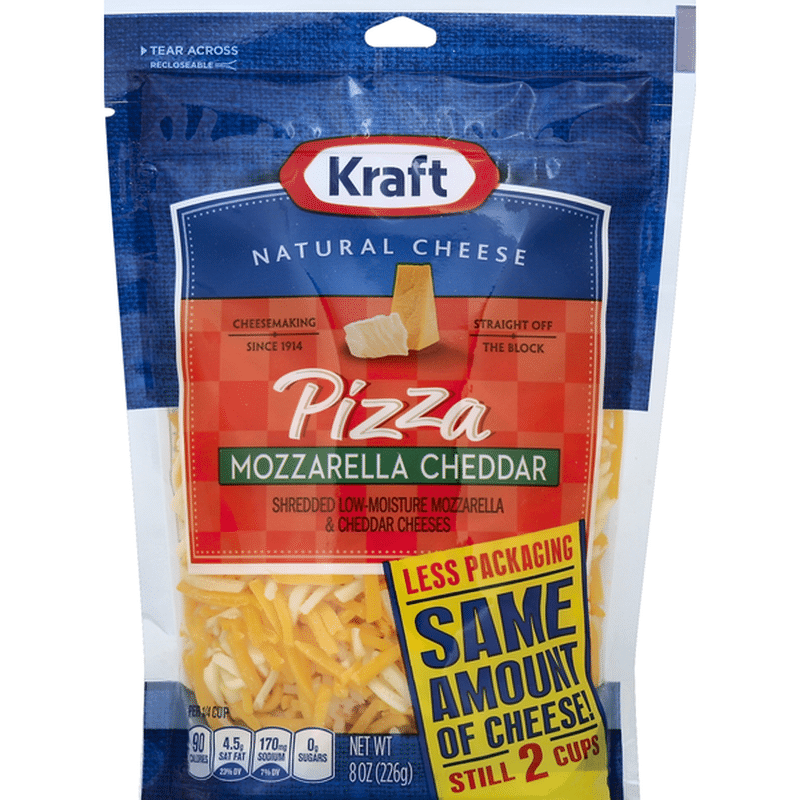 Kraft Shredded Cheeses Pizza Low Moisture Mozzarella And Cheddar 8 Oz Instacart