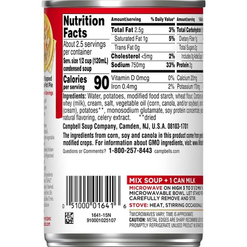 Campbell's® Cream of Potato Soup (10.5 oz) from Publix Instacart