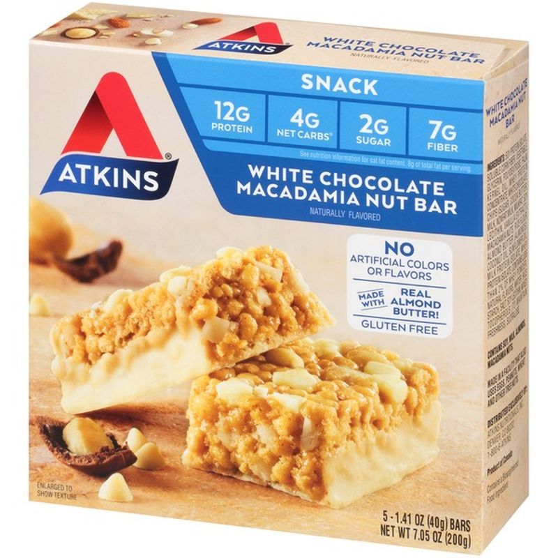 Atkins White Chocolate Macadamia Nut Snack Bars (5 ct) from Stater Bros ...