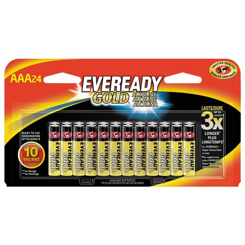 Eveready Alkaline AAA Batteries, Triple A Batteries (24 ct) Instacart